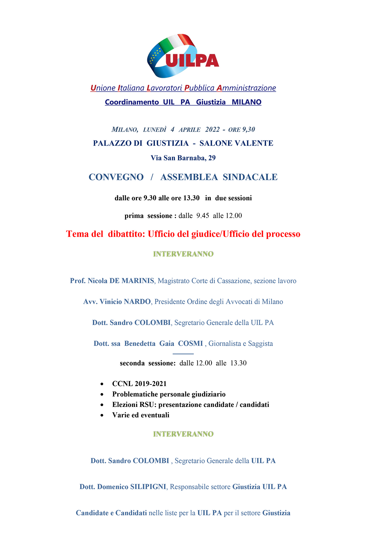 convegno giustizia milano